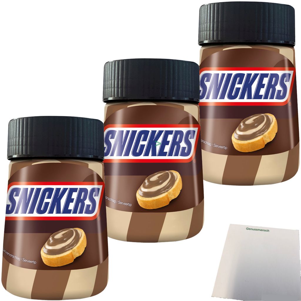 Snickers Brotaufstrich Schoko-Karamell-Aufstrich 3er Pack Produktbild 