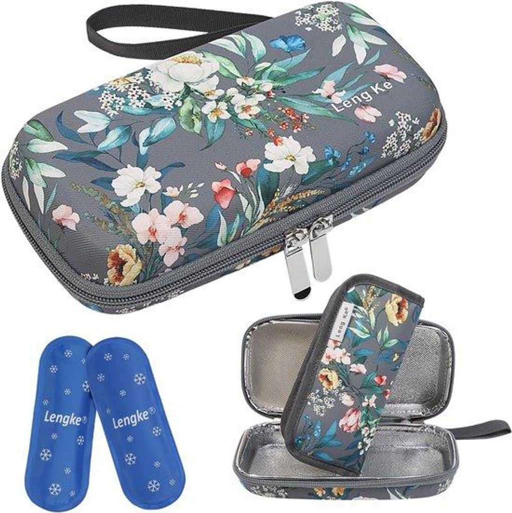 Isolierte Medizin Tasche mit Eispack, Reisekühler für Insulin, kühle Verpackung