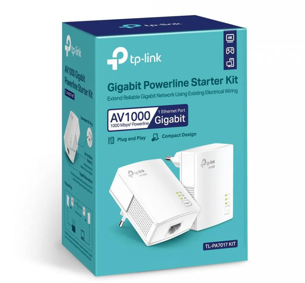 Kit CPL pour Streaming 4K et Gaming TP-Link 1000 Mbps Ethernet RJ45 - 10