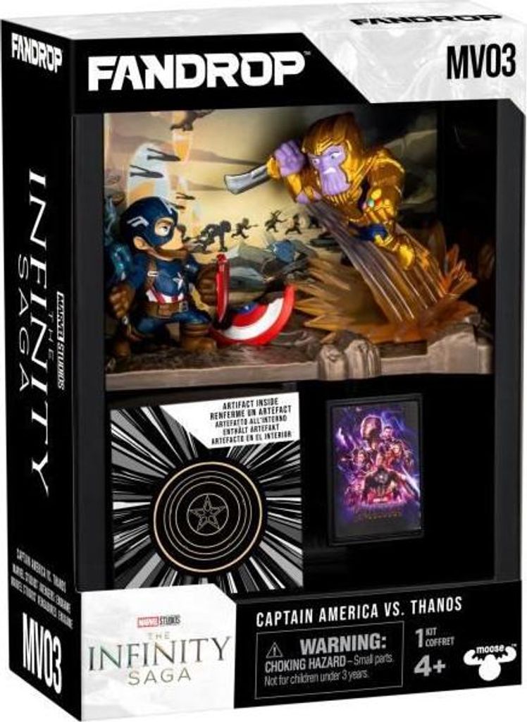 Figur - FANDROP x STAR WARS - Captain America vs Thanos - Vitrine mit Kultszene + Mini-Poster - 18 cm