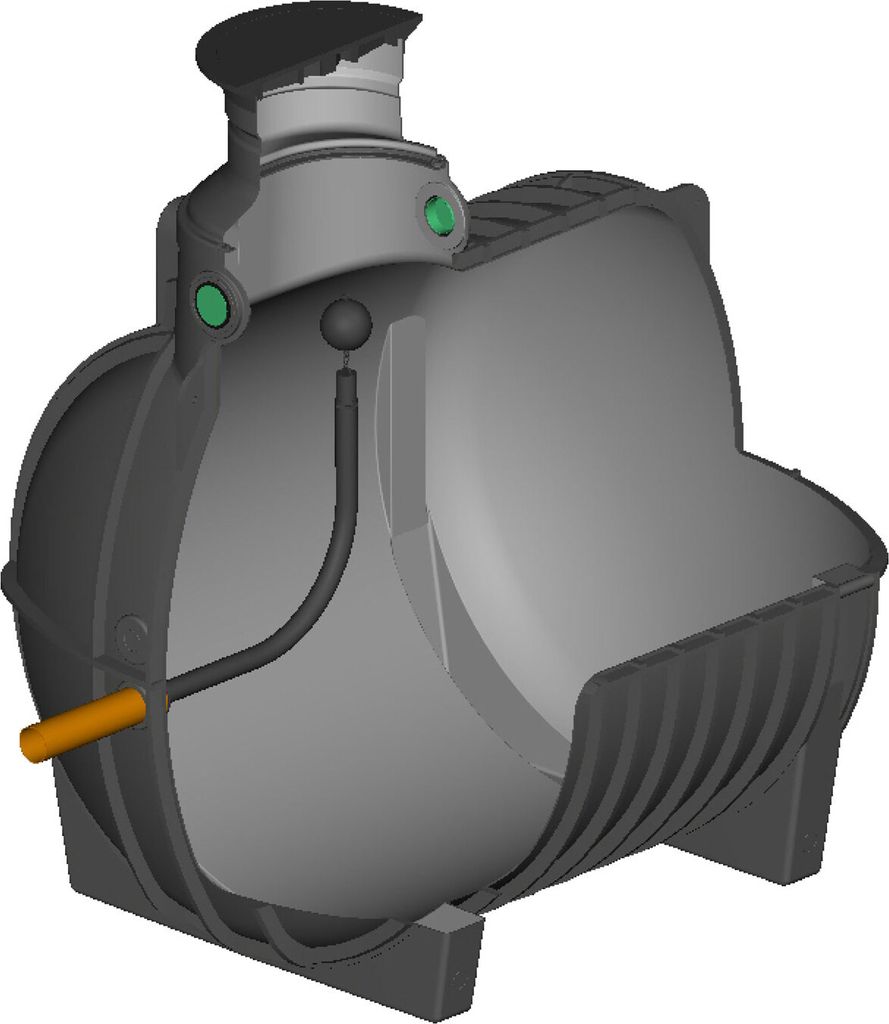 Retentionszisterne 3000 Liter + 2000 Liter AQUA-STORM-DUO 2"