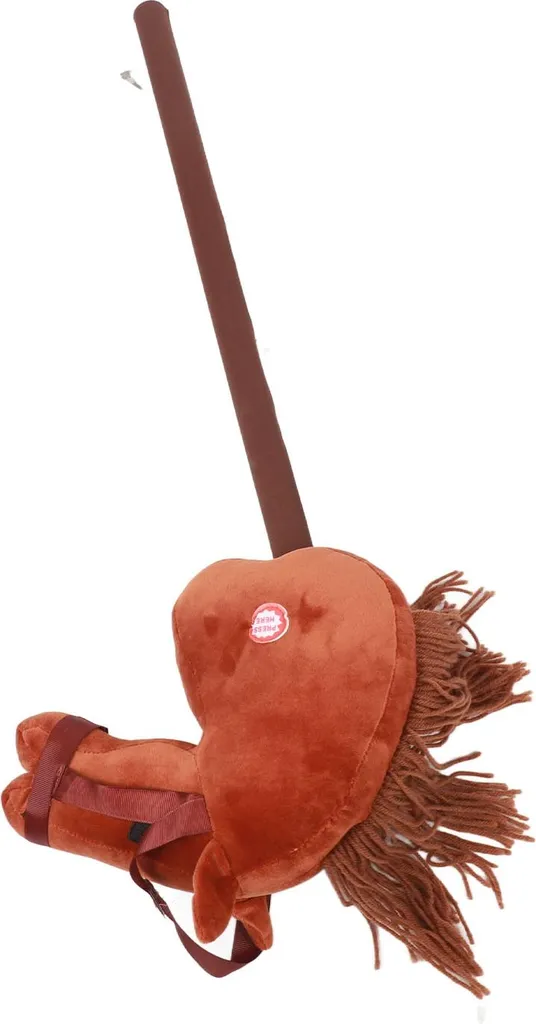 Cheval en peluche interactive 70 cm, 2 sons, brun foncé pour jeux extérieurs