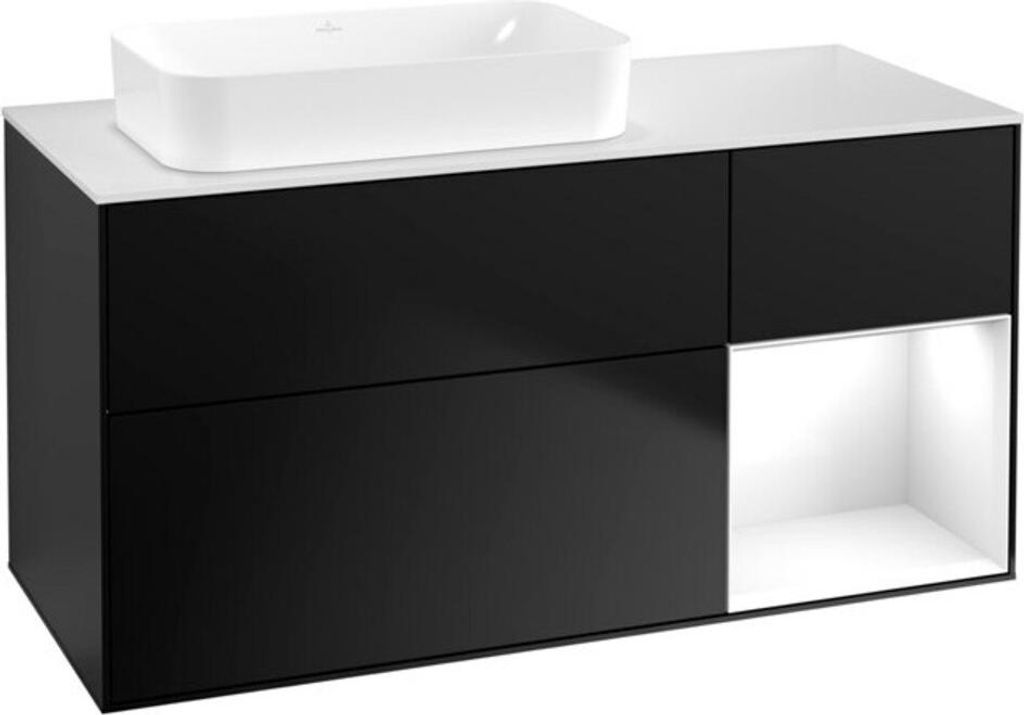 Villeroy & Boch V&B Waschtischunterschrank FINION 1200x603x501mm m Apl. Gl wh ma Regalelem