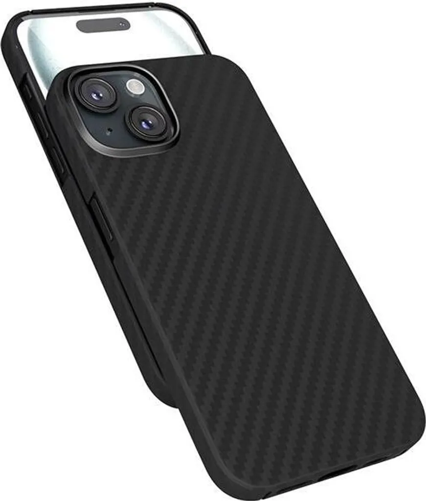 Coque iPhone 15 Ultra-Fine en Carbone avec Aimant MagSafe Epico Noire