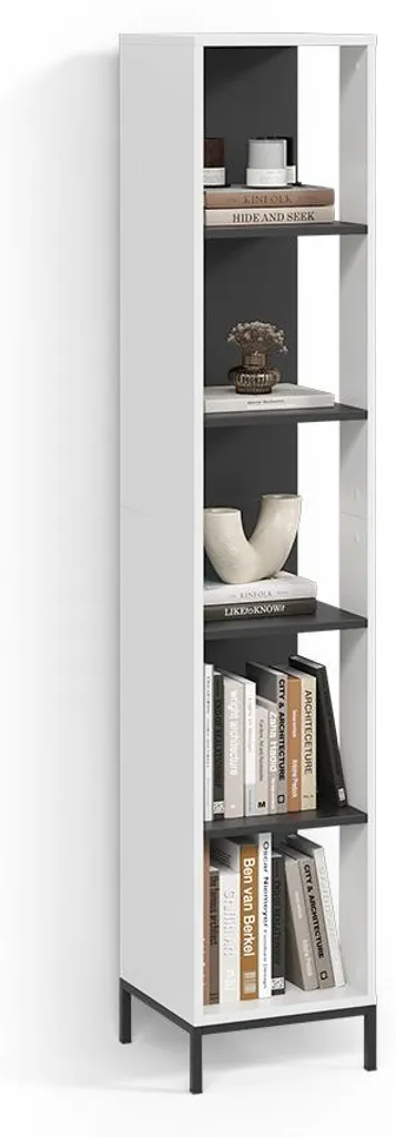 Optimiser Petit Espace : Bibliothèque Blanche Livinity Aterno 5 Niveaux