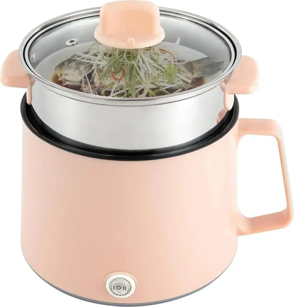 Cuiseur vapeur électrique compact 1,7 l avec cuve antiadhésive