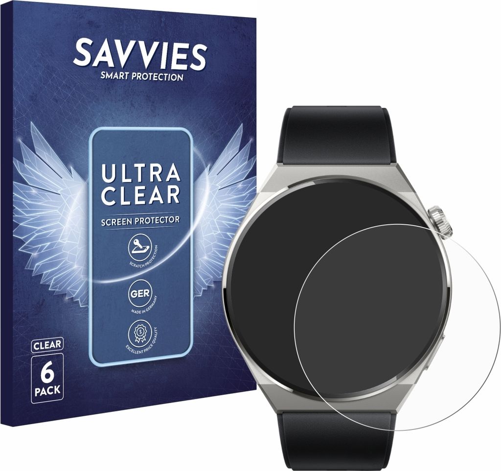 6x Für Huawei Watch GT 3 Pro Titanium (46mm) Schutzfolie Produktbild 