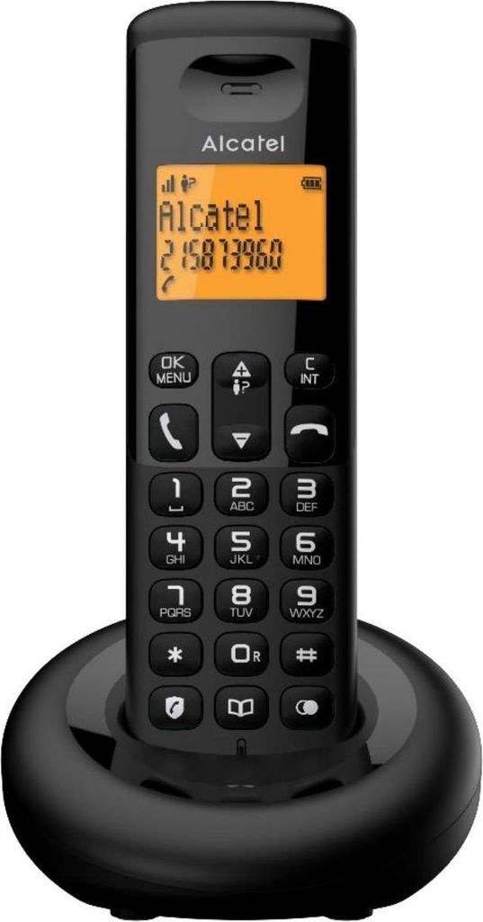 Alcatel E160 DECT-Telefon, Anrufer-ID, Schwarz Produktbild 