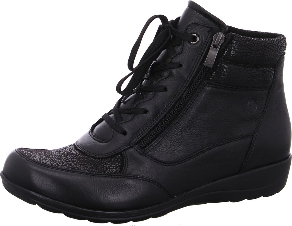 Caprice Damen Schnürstiefel in Schwarz, Größe 38