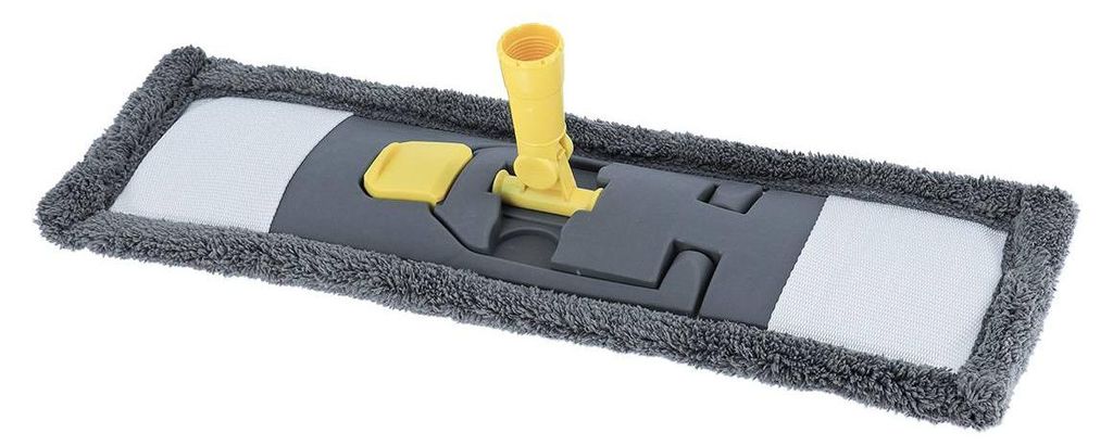Flacher besenkopf mit mikrofaser-waschbezug - currygrau - Tendance