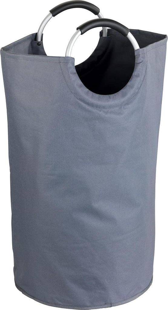 Flexibler Wäschekorb - trendiges Anthrazit - langlebiges Polyester - Ø 38 x 72 cm