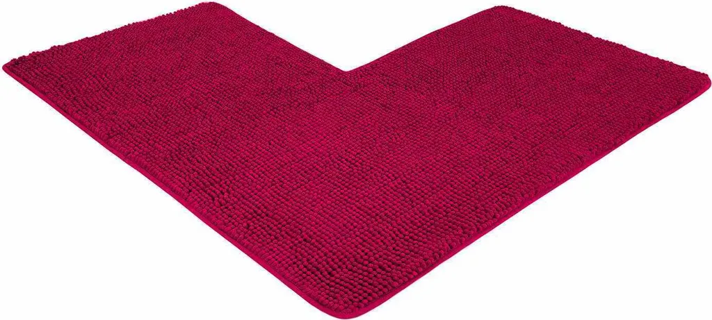 WohnDirect PARIS Tappeto Bagno Rosa 100x100x50 Antiscivolo Lavabile