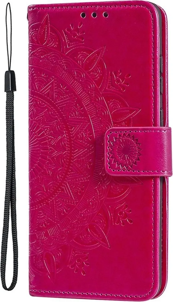 Custodia Portafoglio A Libro Per IPhone 13/14 Con Cover Interna TPU - Fessure Per Carte E Supporto Stand, Design Albero Rosa, Pelle Sintetica