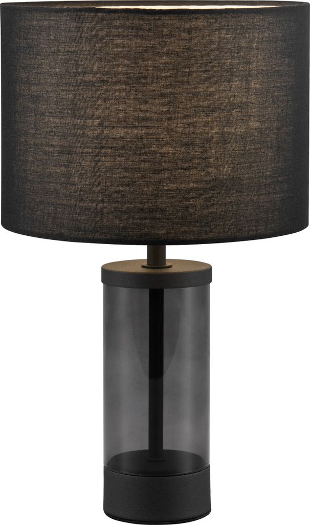 Trio Leuchten Tischleuchte Grazia E14, schwarz, Metall/Glas Produktbild 