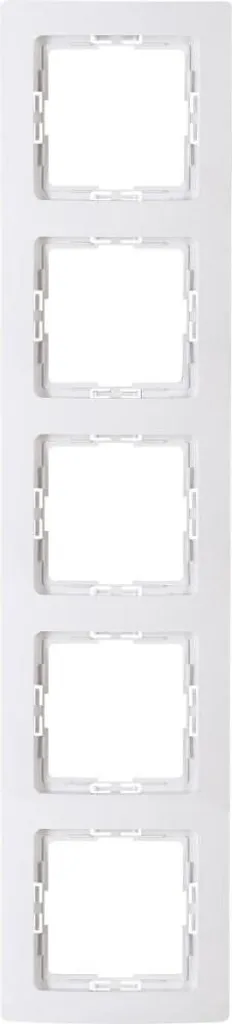 Plaque de finition 5 postes Kopp HK05 blanc pour appareillage électrique