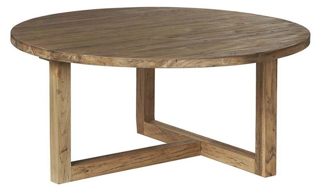 Couchtisch recycelt Teakholz Ø100 cm modern