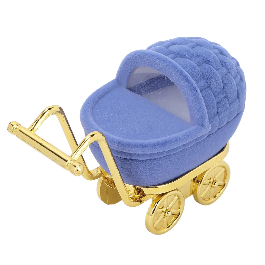 Scatola Gioielli Carrozza Bambino: Porta Anelli Smaltato e Decorativo