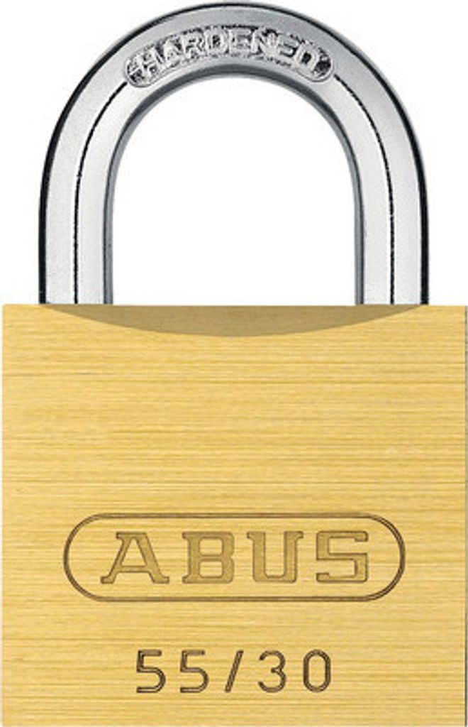 Vorhängeschloss Abus 55/30 Messing gleichschließend