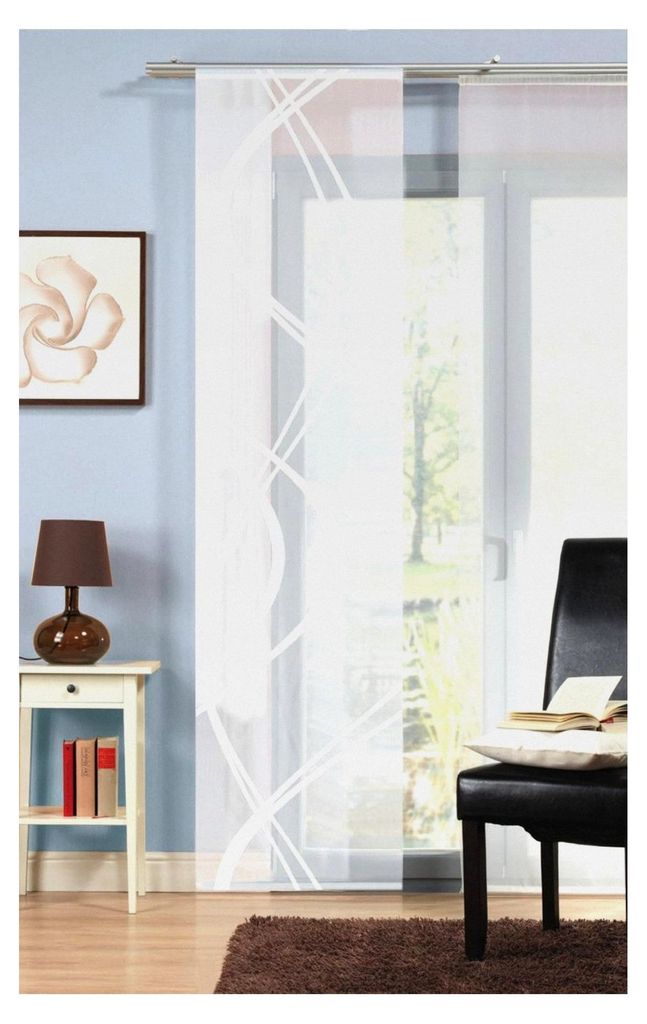 Schiebegardine TIBERO, 245 x 60 cm, Farbe: Wollweiß