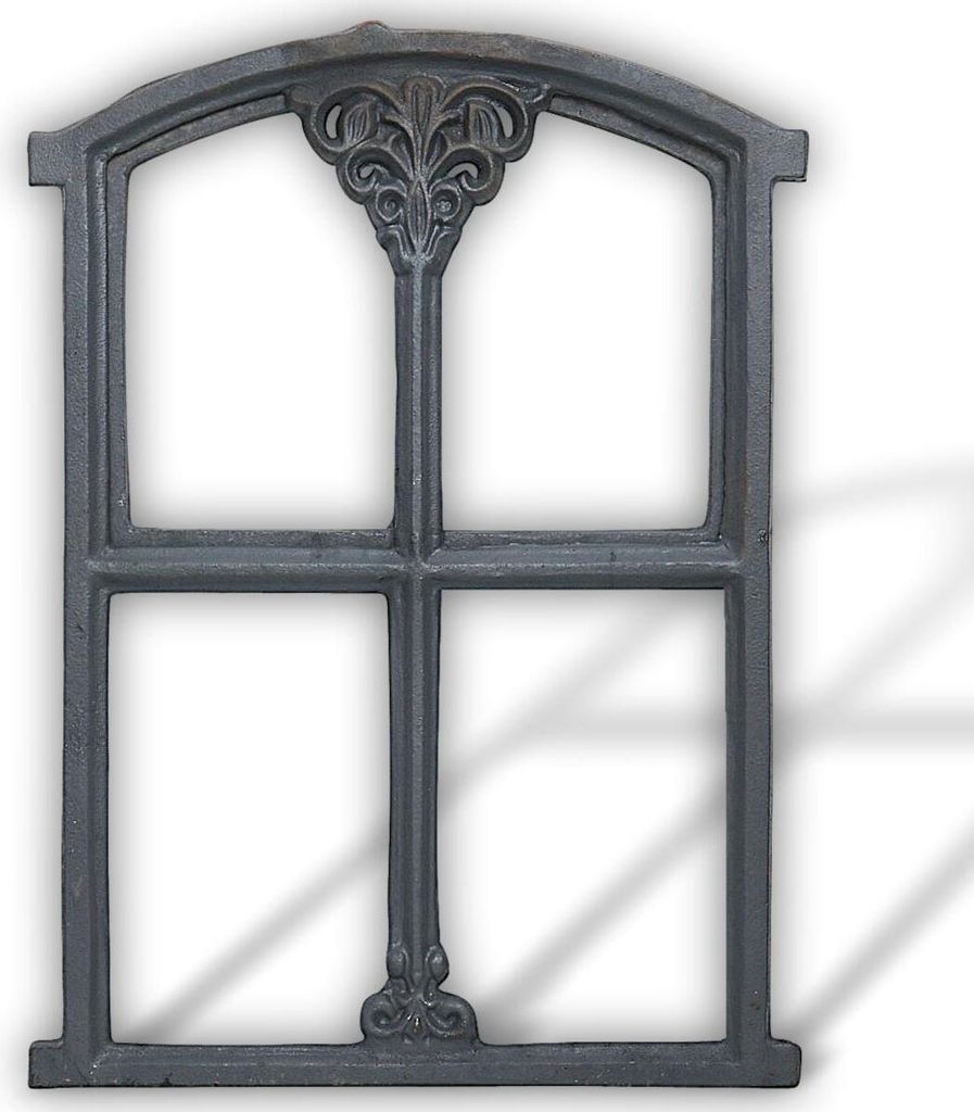 Stallfenster Fenster Klappe Scheunenfenster Eisenfenster grau 47cm Antik-Stil