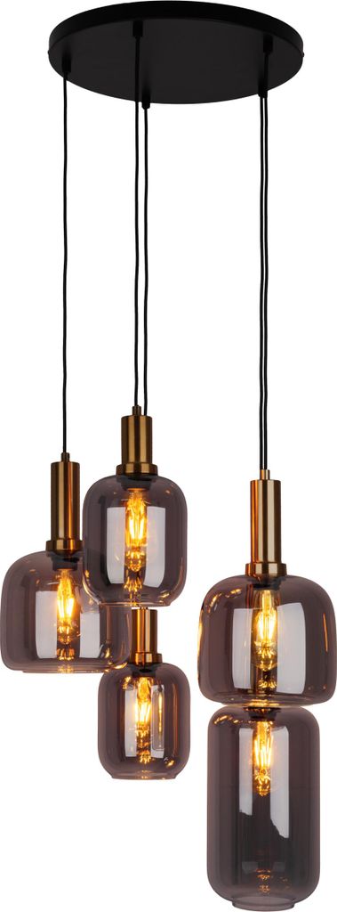 Näve Leuchten 5er Pendelleuchte "FUMO" Ø: 54,8cm 5er Pendelleuchte "FUMO" Ø: 54,8cm Pendelleuchten - 5er Pendelleuchte "FUMO" Ø: 54,8cm, Hänge...