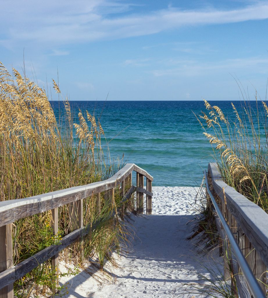 Fototapete - Sandy Boardwalk 225x250cm - Vliestapete