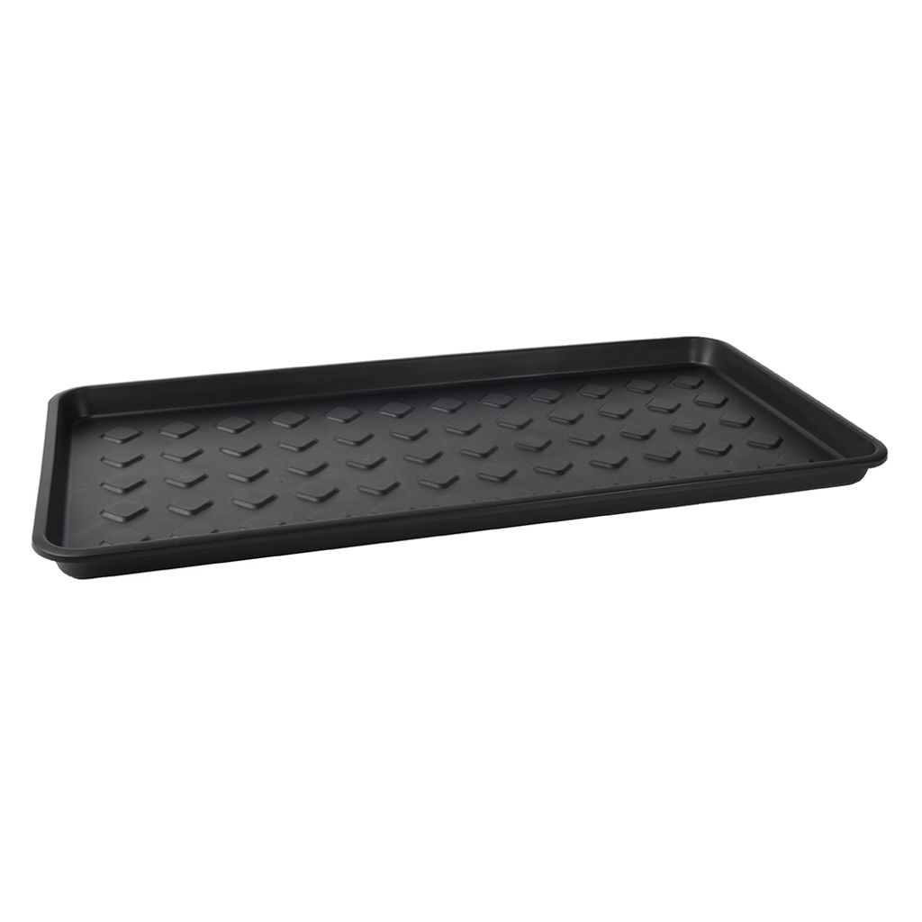 BirnePower Schuhabtropfschale – 76x38 Cm, Schwarz, Mit Erhöhtem Rand Für Schuhe & Blumentöpfe