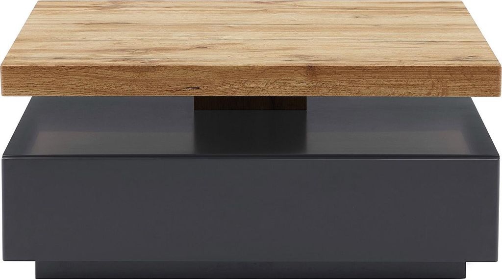 KYRIA Couchtisch - 1 Schublade und drehbare Platte - MDF - Produktbild 