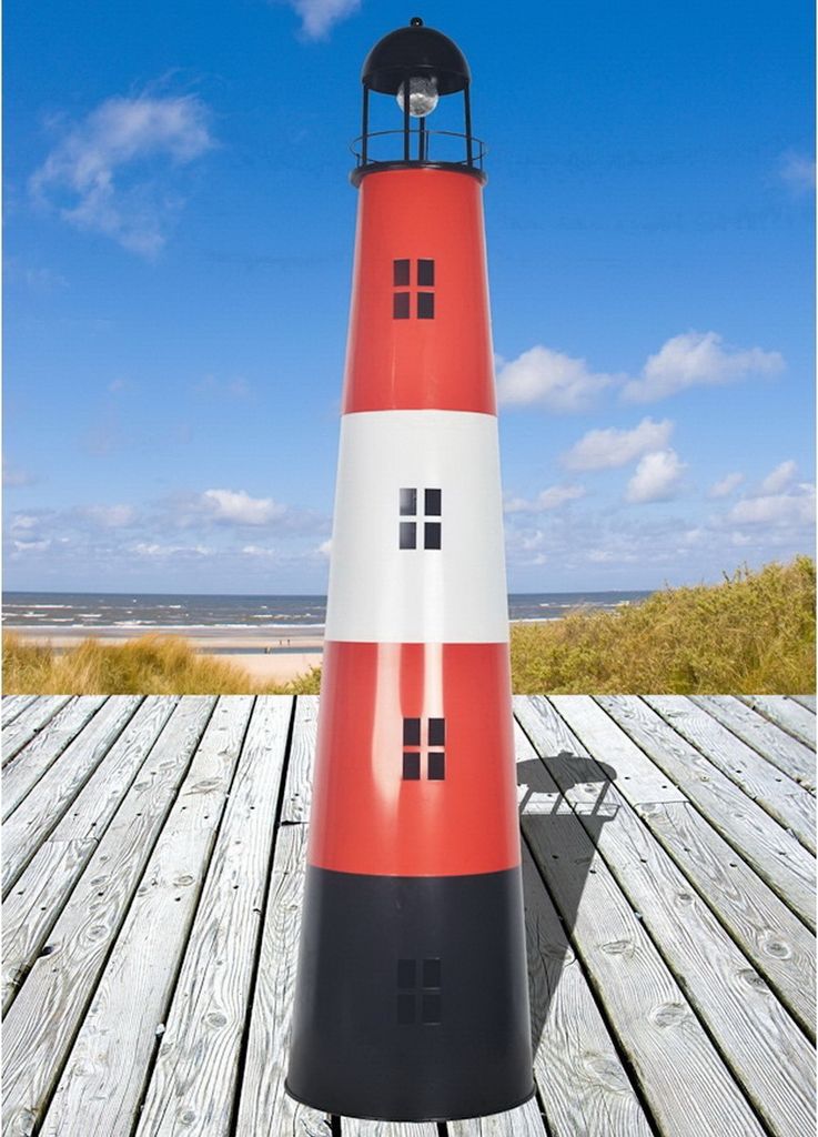 JW 150 cm Solar-Leuchtturm mit LED-Beleuchtung 2637-01 Produktbild 