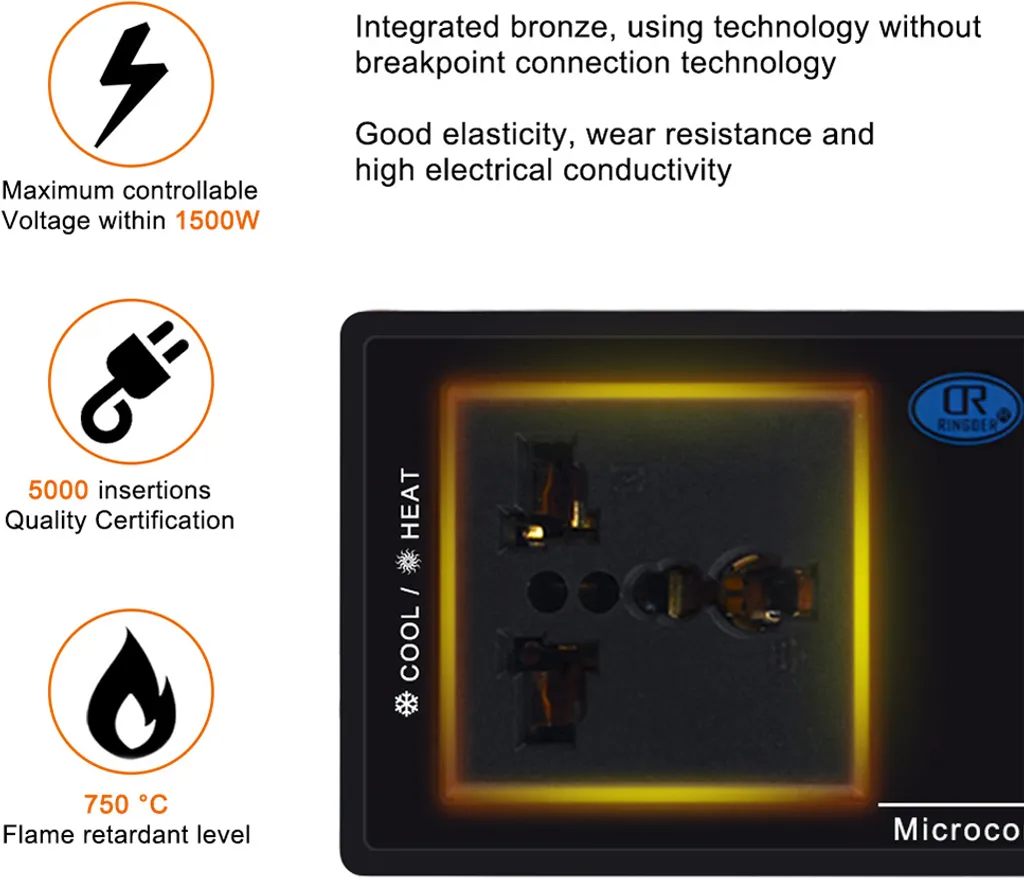 Thermostat de sortie numérique commutable chaud froid pour vivarium