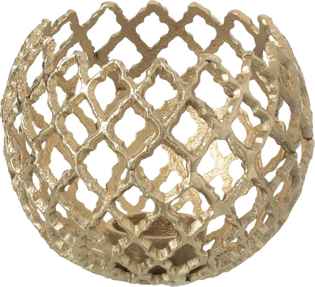 J-Line Bougeoir Aluminium Doré Moyen - Chandelier Design Chic 15x25 cm