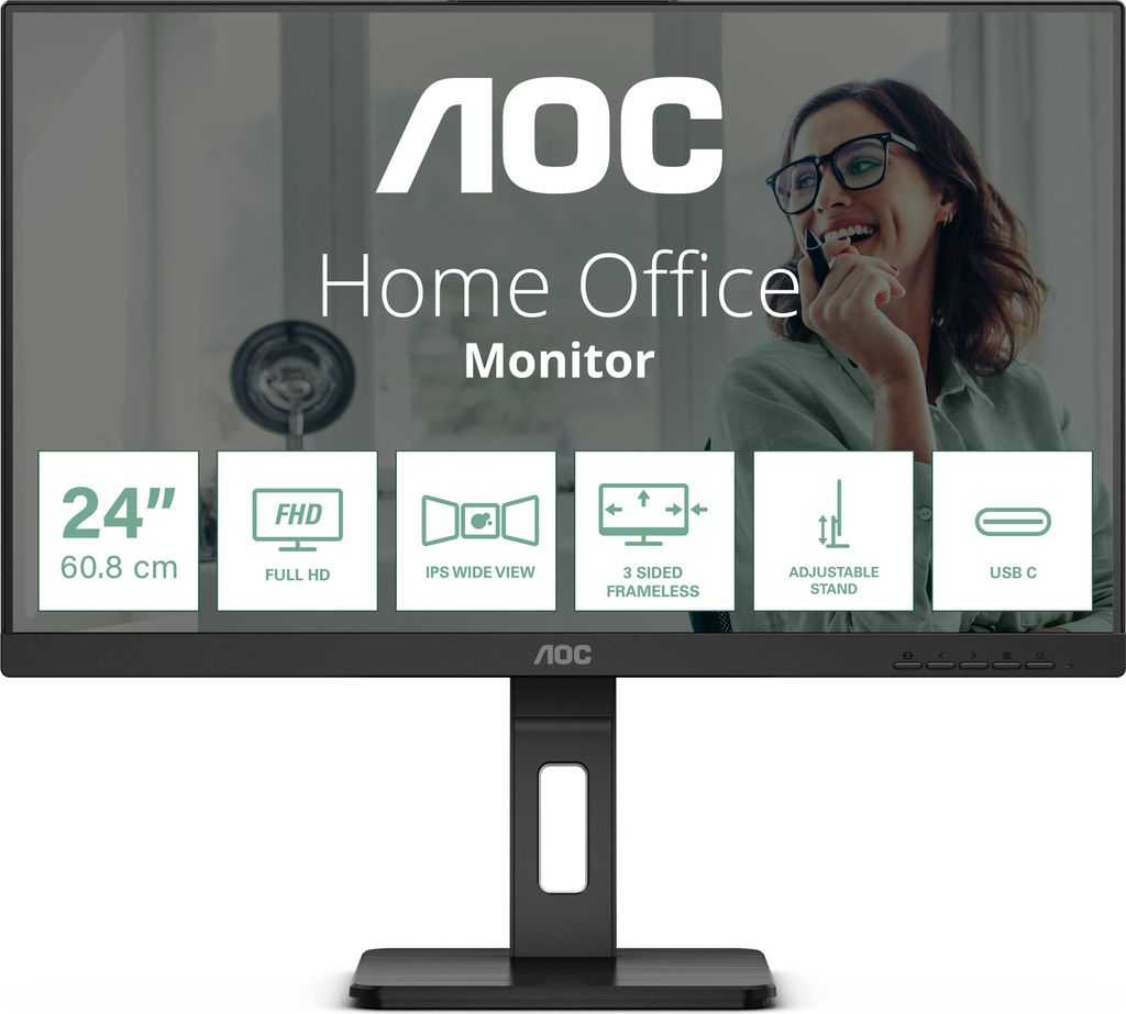 AOC Pro-line 24P3CV - P3 Series - LED-Monitor - 61 cm (24") Produktbild 