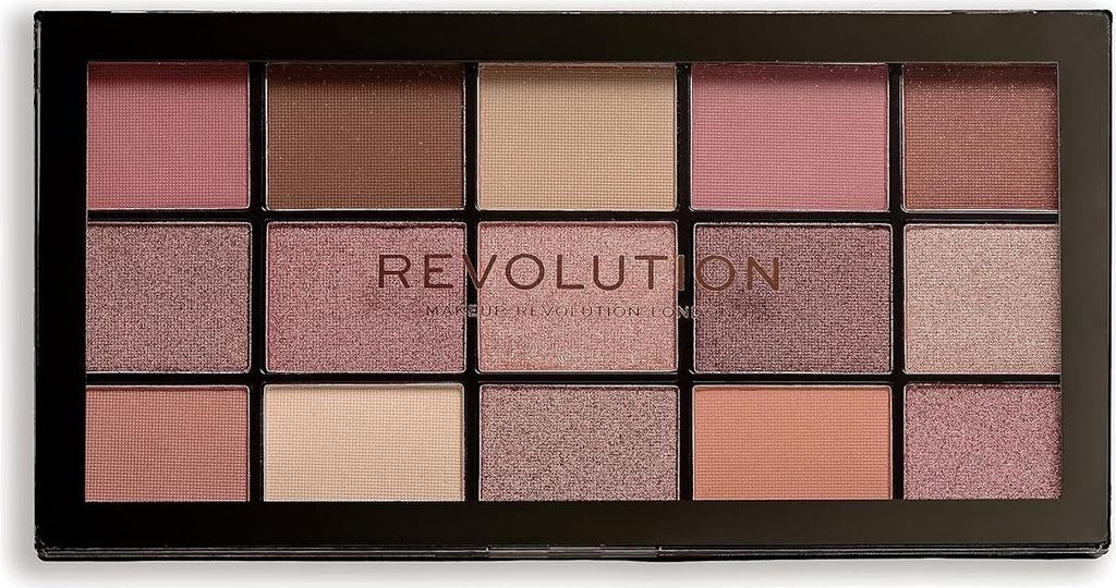 Lidschattenpalette mit 15 Farben - pigmentiert mit matten und glänzenden Finishes