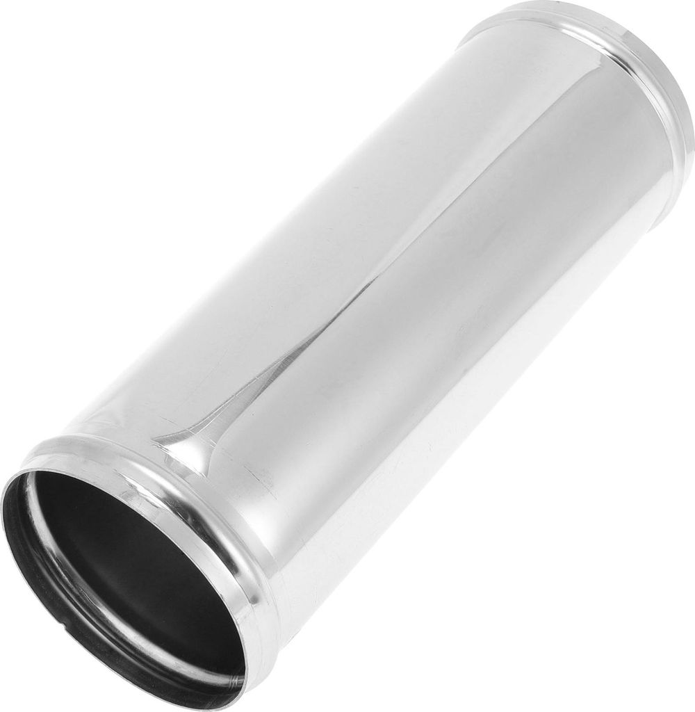 Gerades Auspuffrohr mit Perlenrolle DIY Benutzerdefiniertes Auto Modifiziertes Auspuffrohr Rohrleitung 3,5" OD 10" Endlänge T304 Edelstahl Silberton