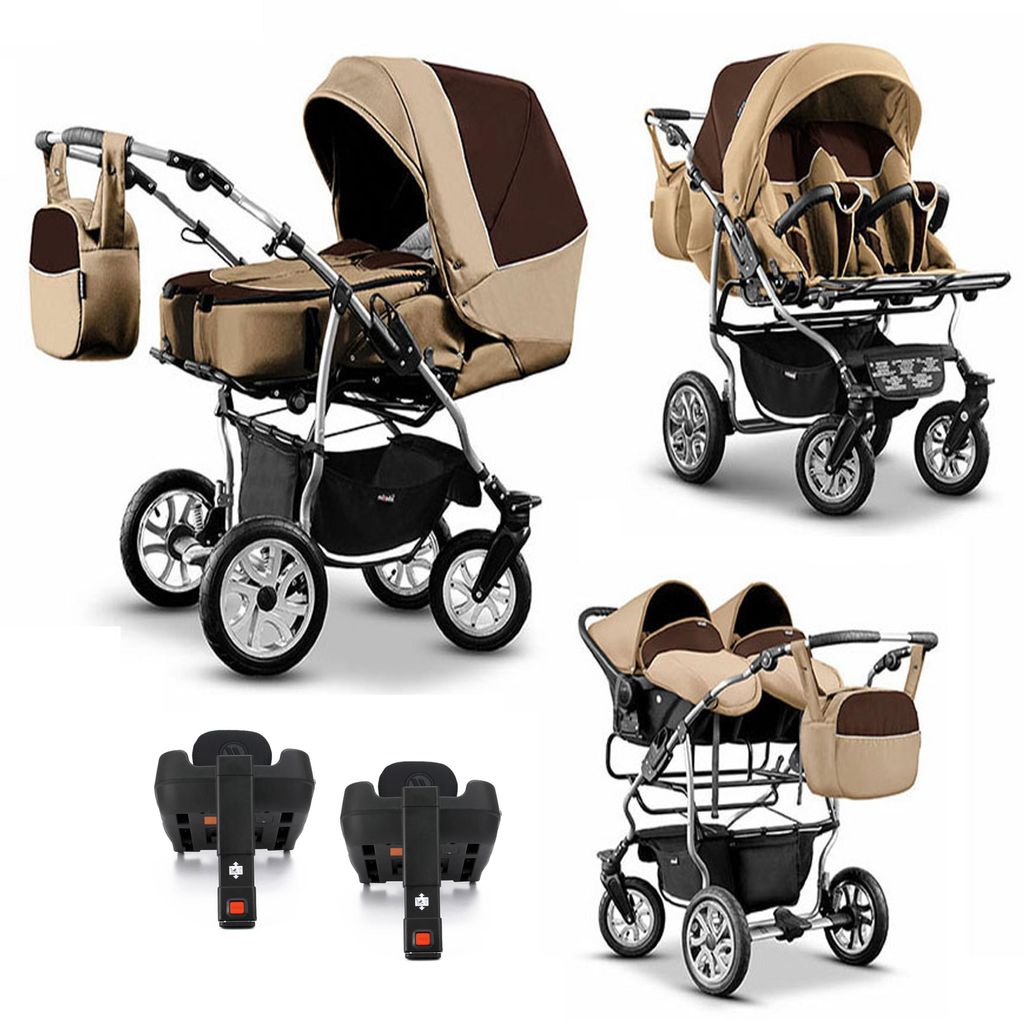 Zwillingskinderwagen 5 in 1 City Twin inkl. Autositze - 16 Produktbild 