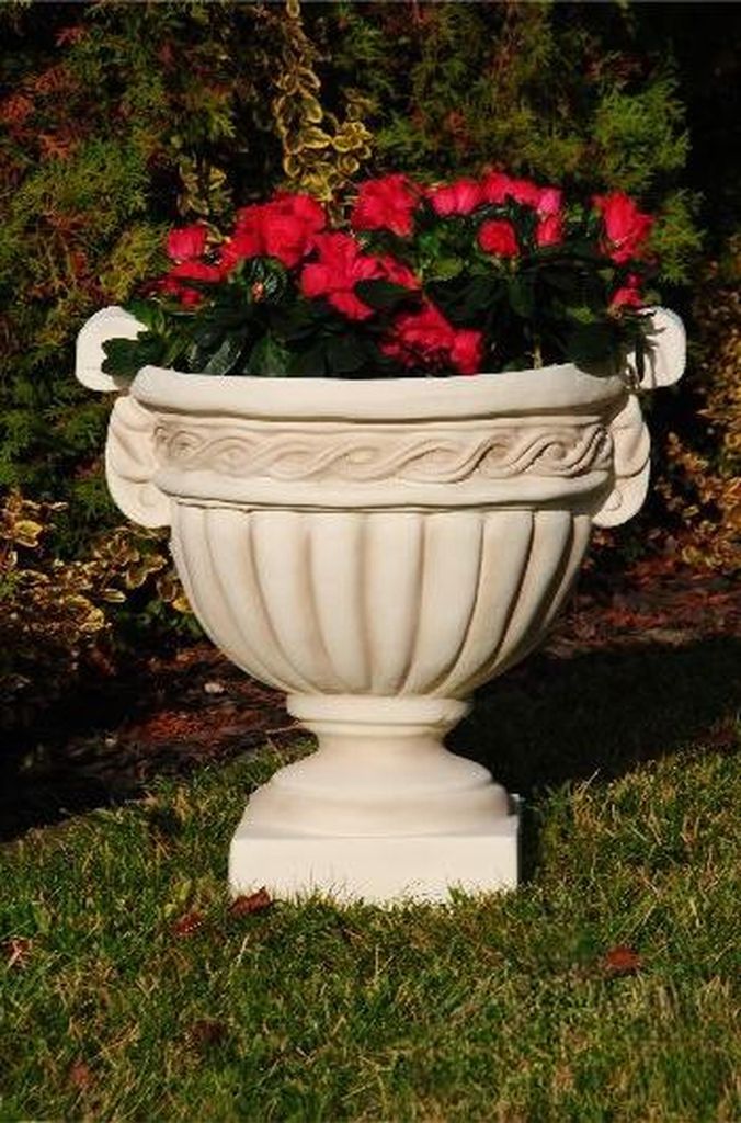 Blumenkorb Blumen Vase Gefäss Garten Terrasse Dekoration Statue Figuren Alma
