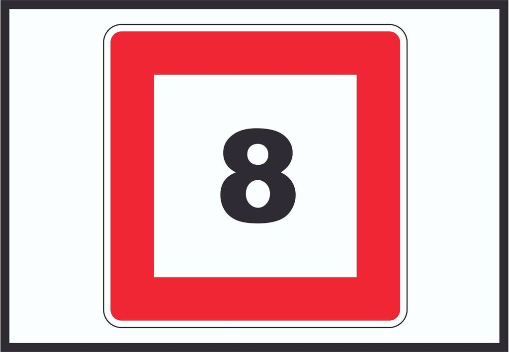 Höchstgeschwindigkeit 8 km/h nicht zu überschreiten Schild mit Symbol A5 Rückseite selbstklebend