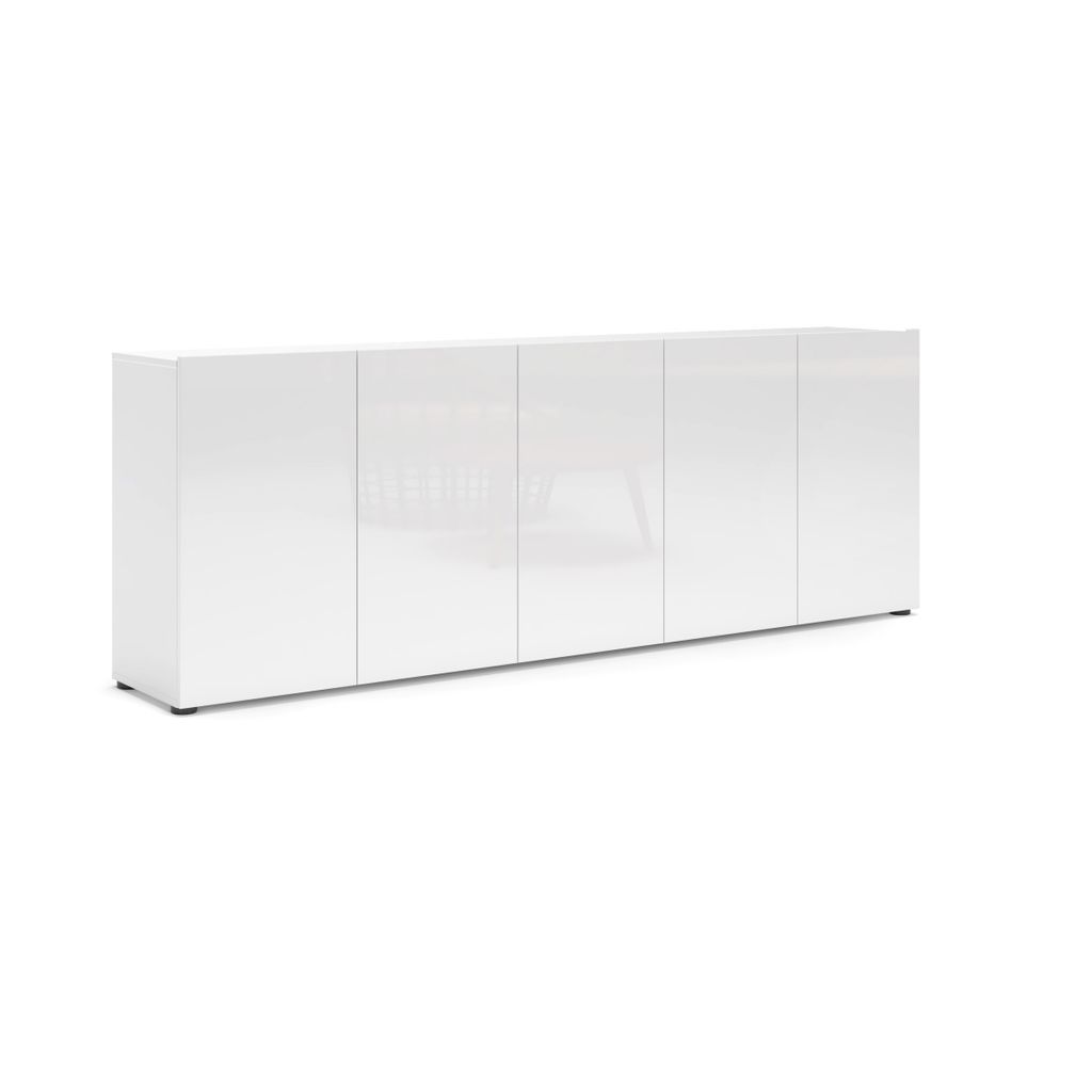Sideboard >Mister< in weiss, Lack Hochglanz - Produktbild 