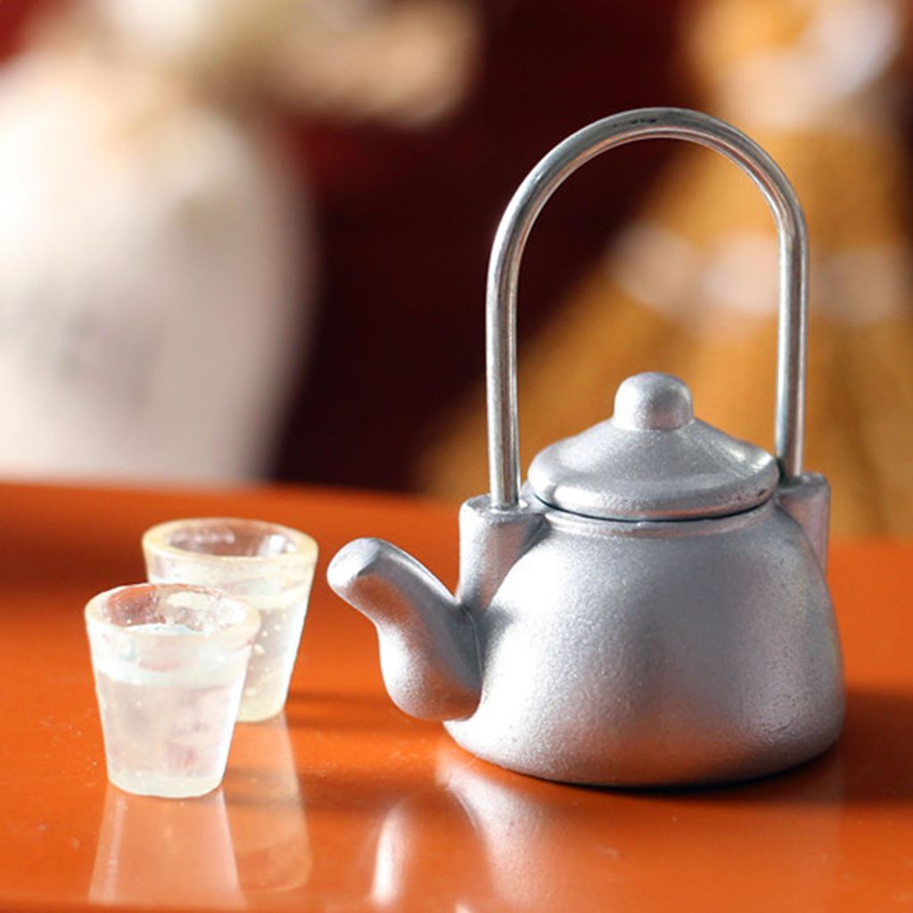Dollhouse Mini Vintage Kessel Cup Miniatur Food Play Szene Küche Tools Geschenk