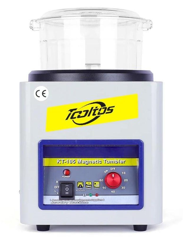 Magnetpoliermaschine/Trommelpolierer für Schmuck & Präzisionsteile - KT-185 - 220V - 600 g Kapazität - 250 W - 2000 U/min - 27×23,5×23,5 cm