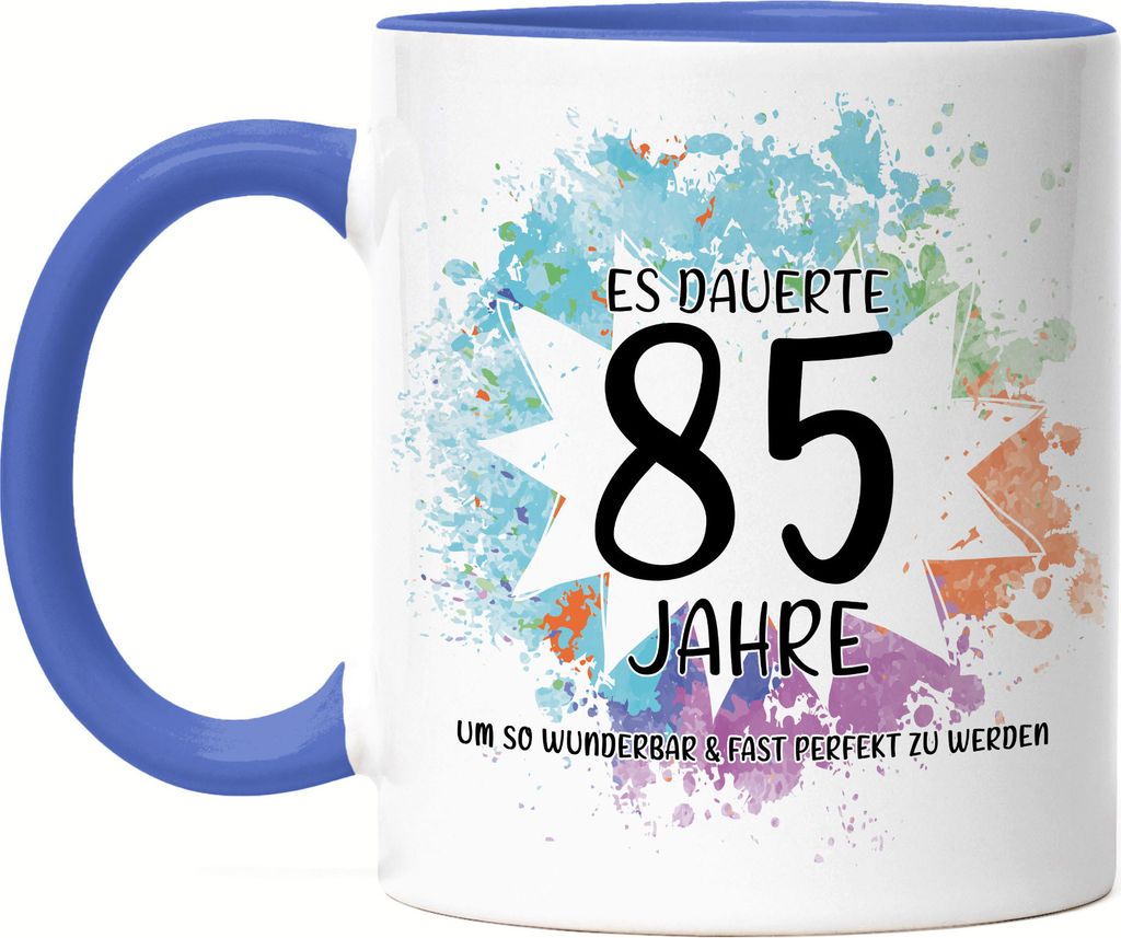 Es Dauerte 85 Jahre Um So Wunderbar Zu Werden Tasse Blau Geburtstagsgeschenk 85 Jahre Alt Humor
