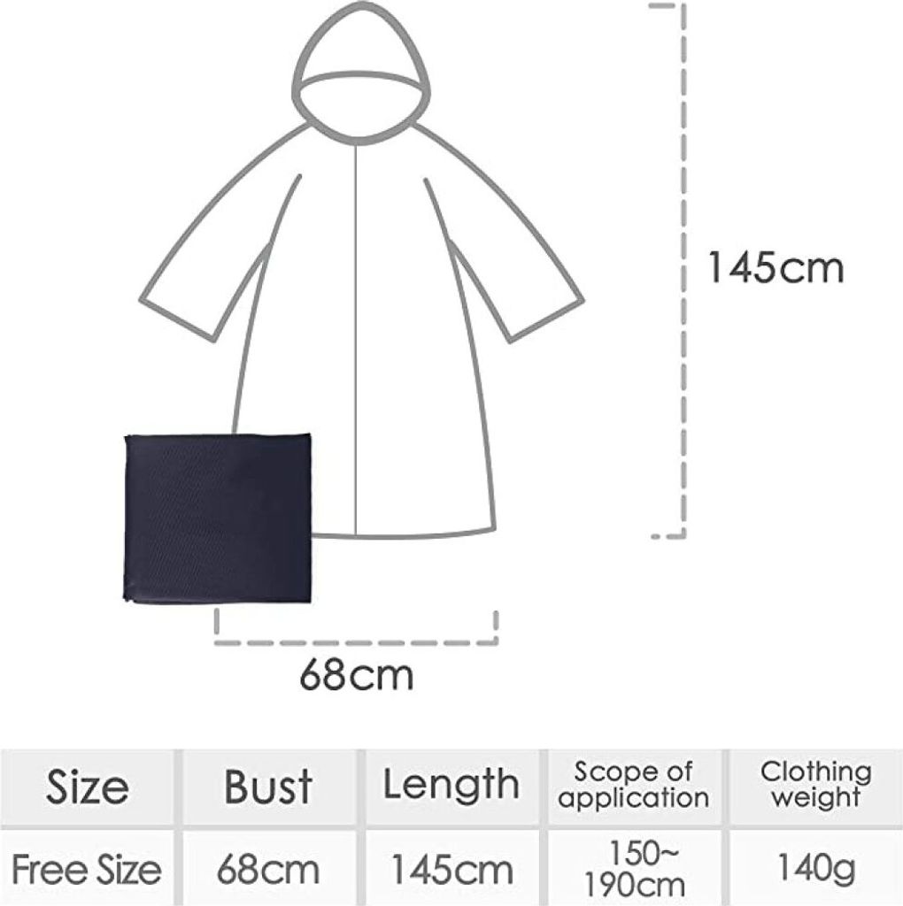 2 Stück Regenmantel Durchsichtiger Regenponcho für Damen Produktbild 2