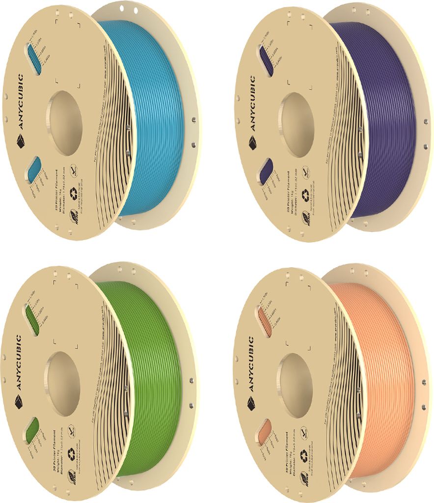 Anycubic PLA-Filament 1,75 mm Kobra 3 3D-Druckerfilament Pantone-Farbe mit RFID-Funktion Umweltfreundliche Druckspule Massgenauigkeit +/- 0,02 mm K...
