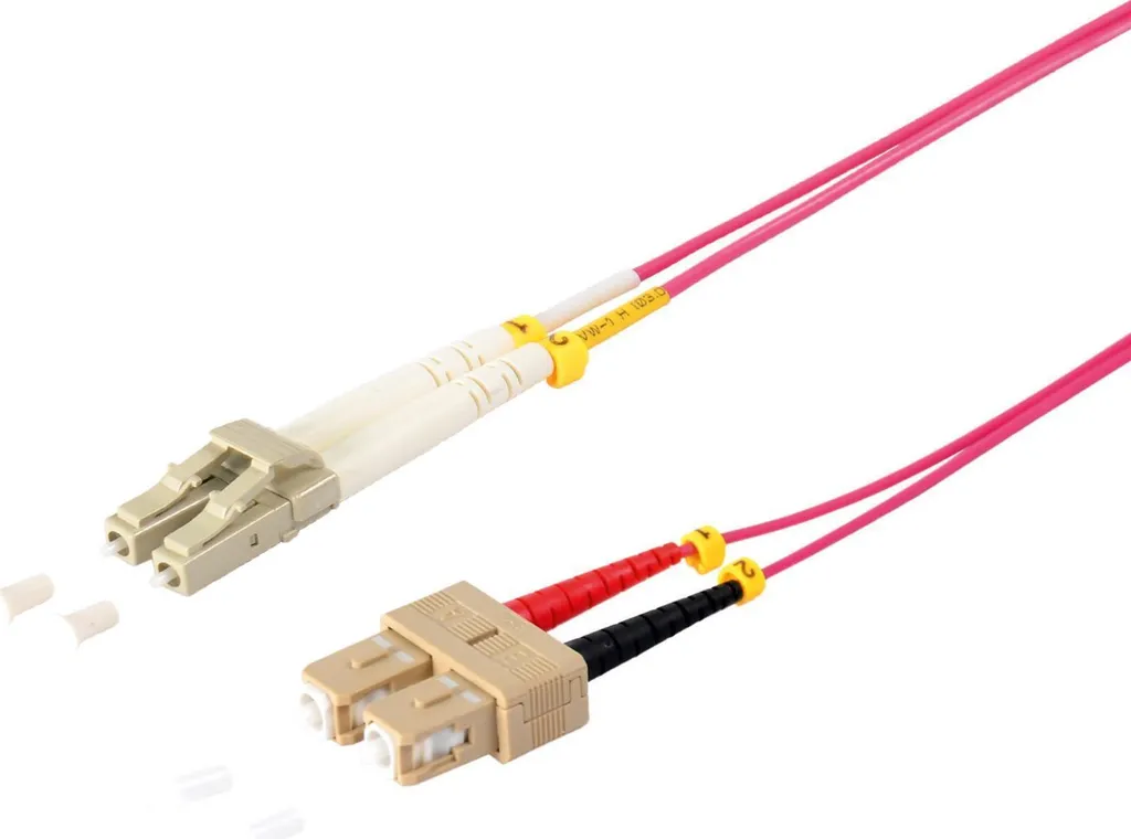 Câble Patch Fibre Optique LC/SC OM4 50/125µ Violet 1m S/CONN 77936/4