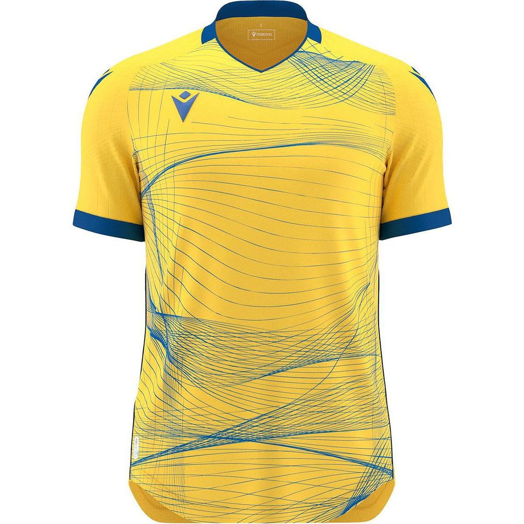 Macron Wyvern Eco Trikot Kurzarm Herren - Gelb / Royal | Größe: M