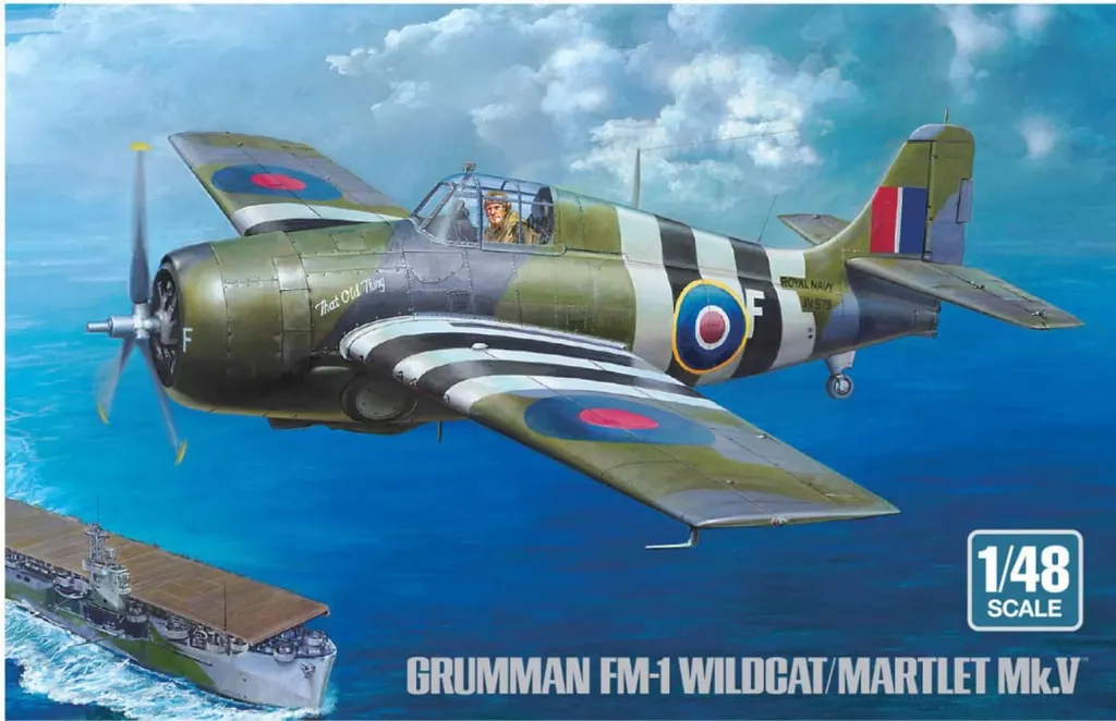 Maquette d'avion militaire FM-1 Wildcat 1:48 - Kit de Modélisme Grumman US