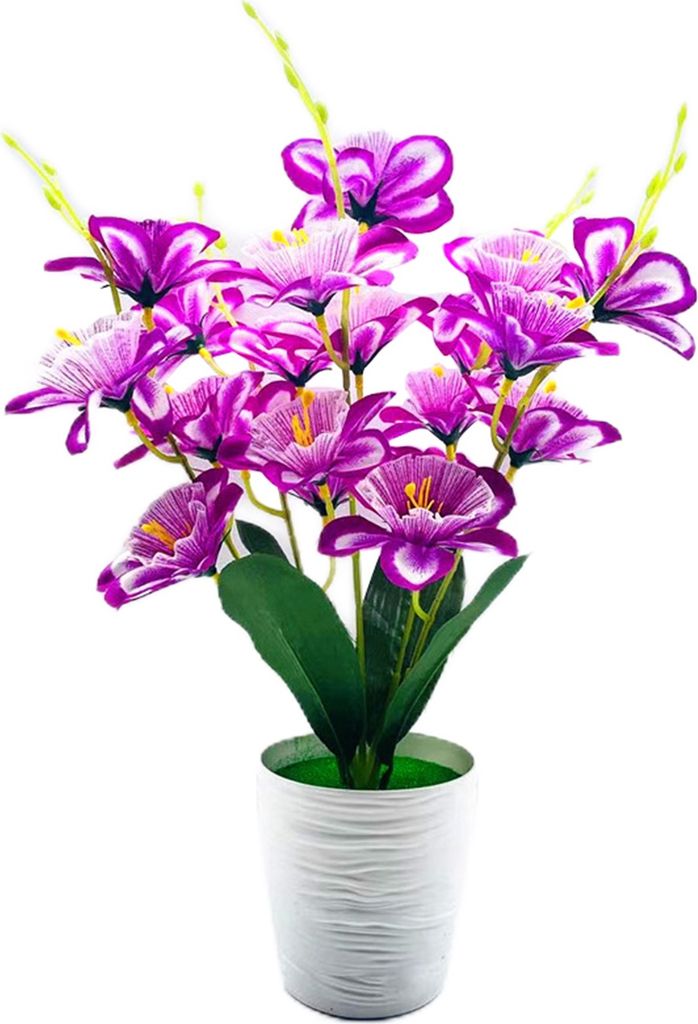 Fake Flower Decor simuliert kein verdorrtes farbenfrohes mini künstliches Blumenbonsai für Zuhause-Lila