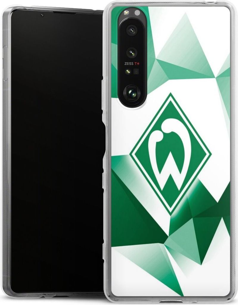 DeinDesign Handyhülle für Sony Xperia 1 III Silikon Hülle Case Smartphone Schutzhülle Offizielles Lizenzprodukt SV Werder Bremen Tarnmuster