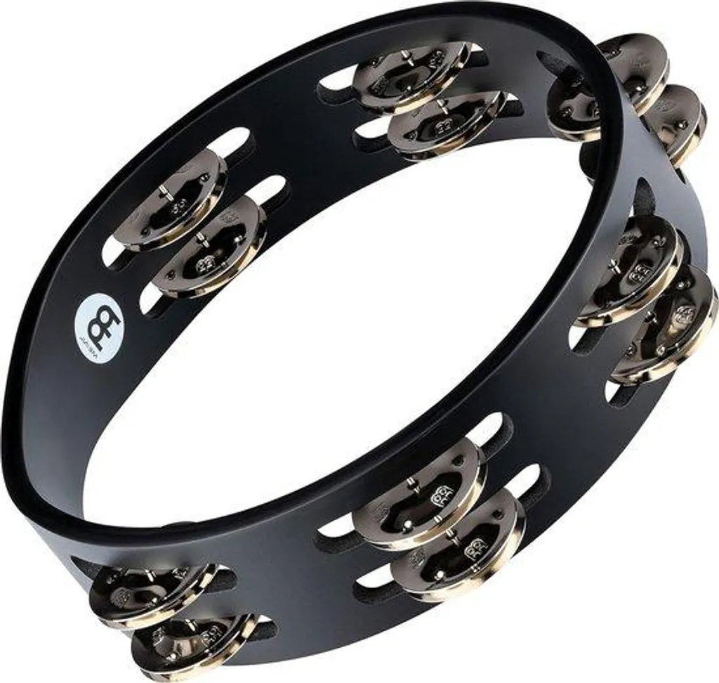 Tambourin compact en aluminium noir 20cm léger contre la fatigue
