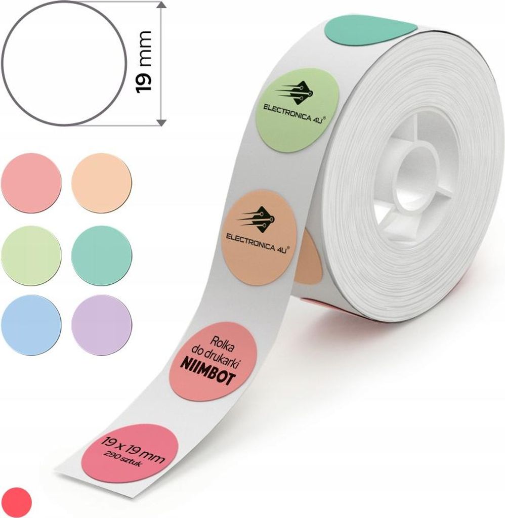 Selbstklebende Thermoschriftetiketten für den Drucker Niimbot D101 19x20